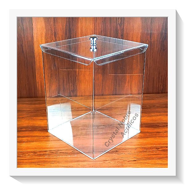 Pote em Acrílico Cristal 35L Para Cereais/Granel/Produtos Naturais