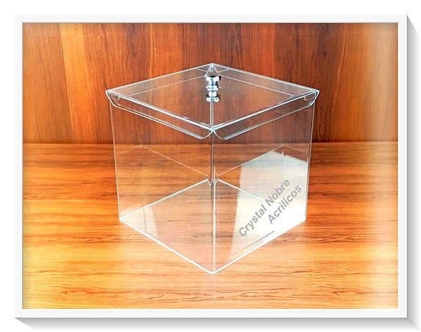 Pote em Acrílico Cristal 25L Para Cereais/Granel/Produtos Naturais