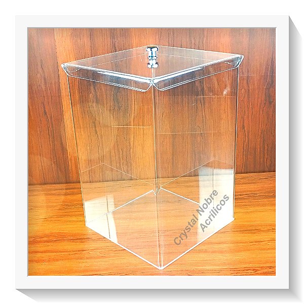 Pote em Acrílico Cristal 50L Para Cereais/Granel/Produtos Naturais