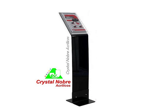 Totem Display de Piso A4 Acrílico Prt Multifuncional