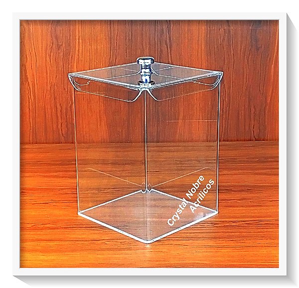 Pote em Acrílico Cristal 10L Para Cereais/Granel/Produtos Naturais