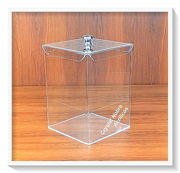 Pote Acrílico Cristal 10L Para Produtos Naturais/Cereais Granel