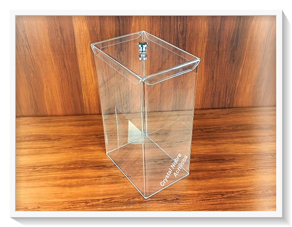 Pote em Acrílico Cristal 30L Para Cereais/Granel/Produtos Naturais