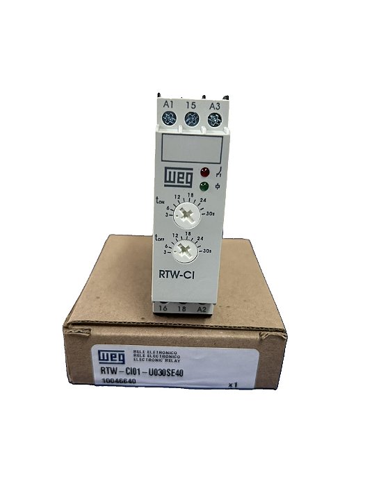 Relé Cíclico 3..30Seg. 220Vca/24Vcc 10046640 *RTW-CI01-U030SE40 Weg
