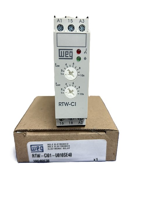 Relé Cíclico 1..10Seg. 220Vca/24Vcc 10046638 *RTW-CI01-U010SE40 Weg