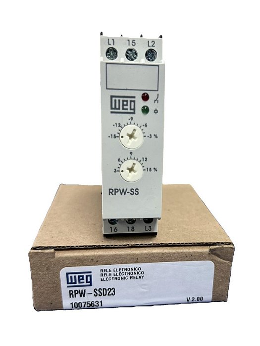 Relé de Subtensão e Sobretensão 220Vca 10075631 *RPW-SS-D23 Weg