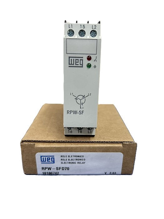 Rele Monitoramento de Sequência de Fase 380Vca 10186742*RPW-SF-D70 Weg