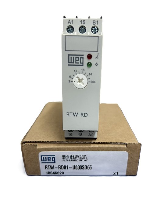 Relé de Tempo Ret. na Desenergização 30 Seg. 220Vca *RTW-RD01-U030SD66 Weg