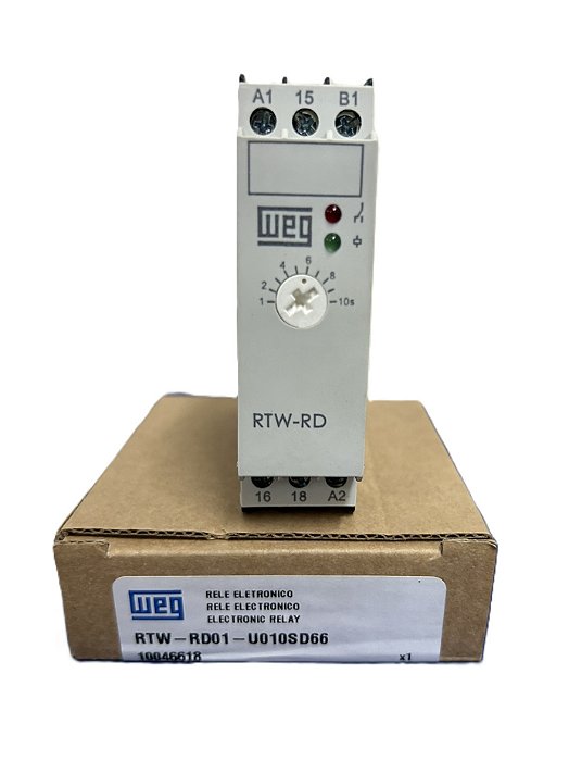 Relé de Tempo Ret. na Desenergização 10Seg. 220Vca *RTW-RD01-U010SD66 Weg