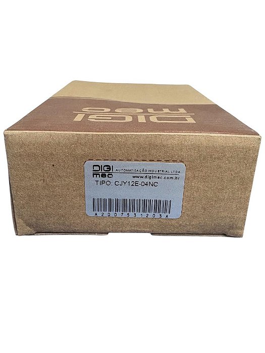 Sensor Indutivo Rosca M12, Ds: 4mm NpN 1Na+1Nf 24Vcc Sa *CJY12E-04NC Digimec