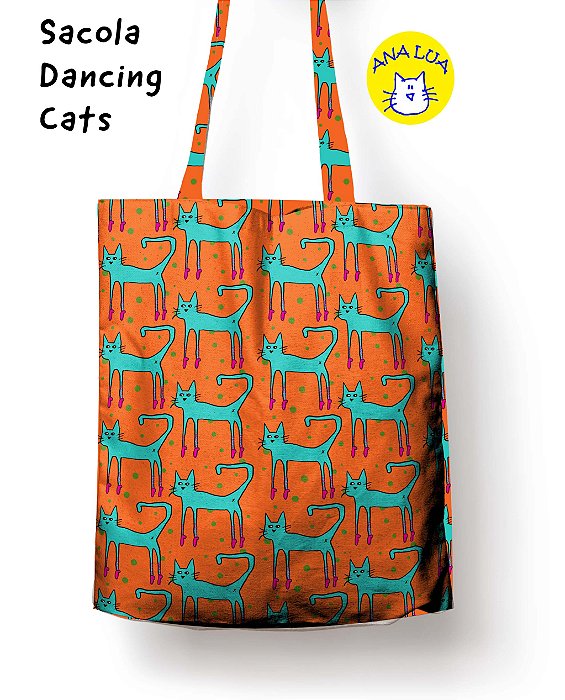 Sacola  Dancing Cats