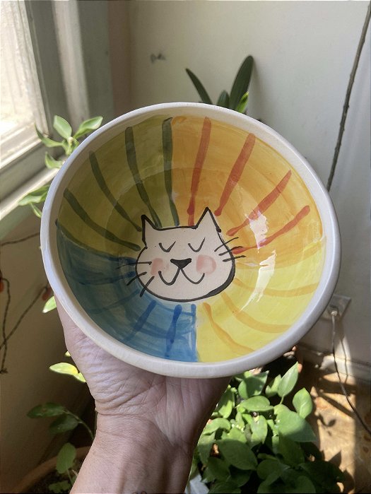 Tigela/ Bowl Gatinho e cores