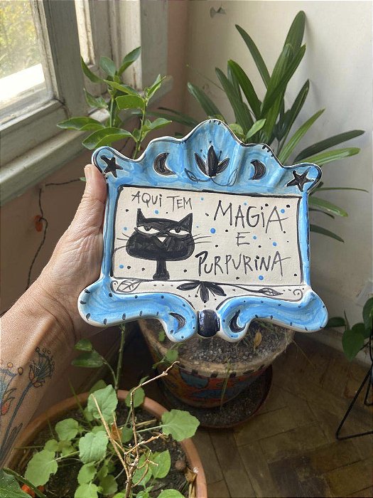 Plaquinha Magia e Purpurina