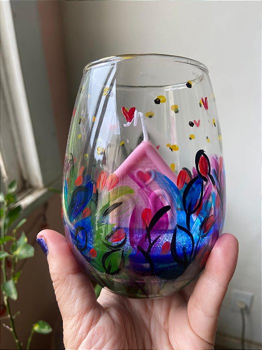 Vela Casinha rosa