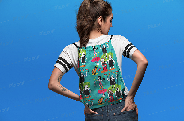 Mochilinha Esportiva Circo azul