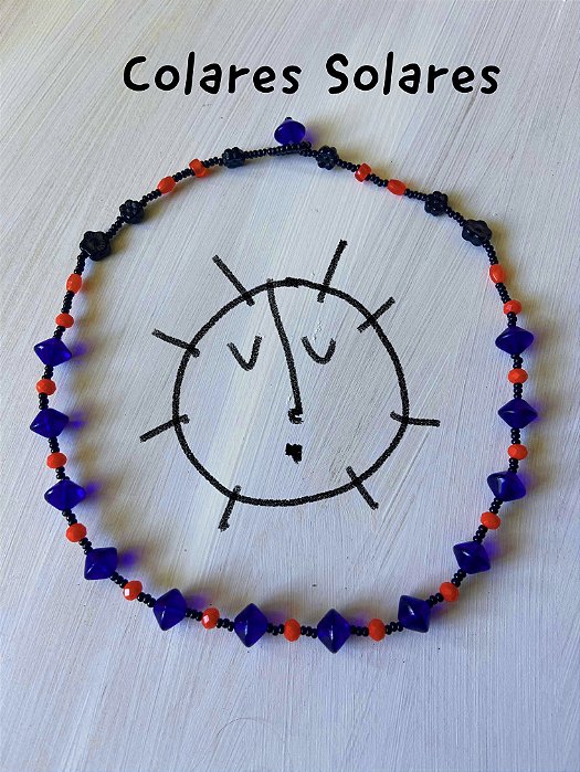 Colar Solar diamante azul