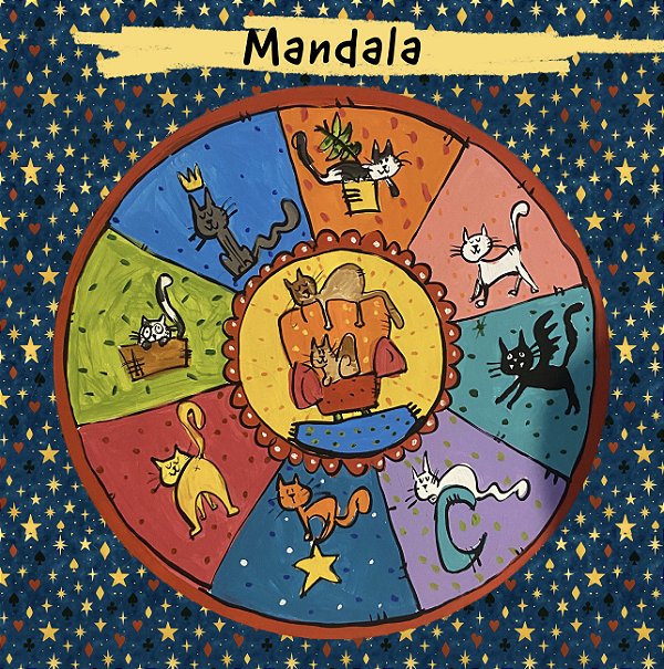 Mandala Dois Gatos