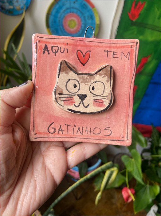 Azulejo Aqui tem Gatinhos!