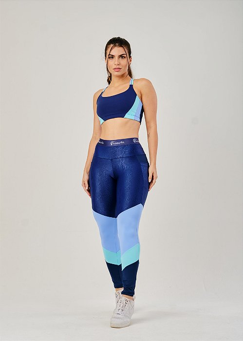 LEGGING ROMANCE AZUL - Fluido Fit fashion fitness