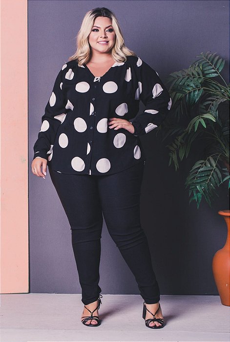 Blusa poa plus size Outlet