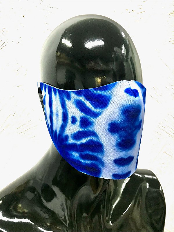 THE MASK: Máscaras Faciais em Neoprene  - Modelo TIE DYE - Cor Azul