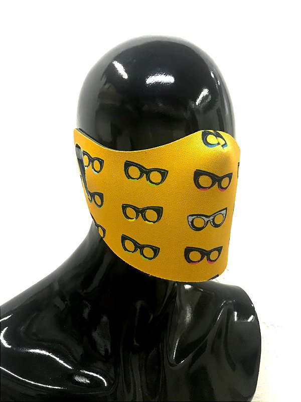 THE MASK: Máscaras Faciais em Neoprene  - Modelo THY - Cor Amarelo