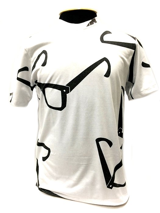 CAMISETA MALHA MASCULINA_Gola V_Modelo: STRACCIATTA cor Branco