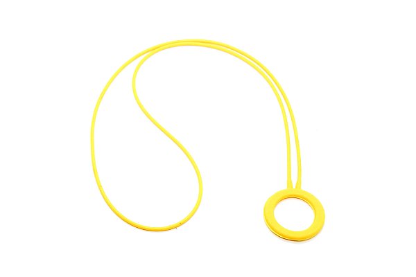 PINGENTE SICUREZZA Silicone Modelo: CÍRCOLO cor Amarelo