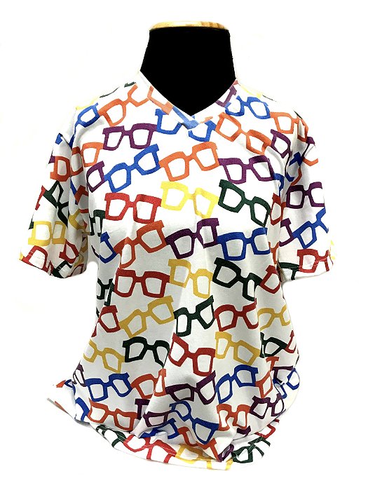 CAMISETA MALHA BABY LOOK Feminino _Gola C_Modelo: ARANDELA1 cor Branco