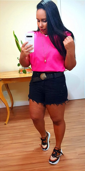 short jeans amassado