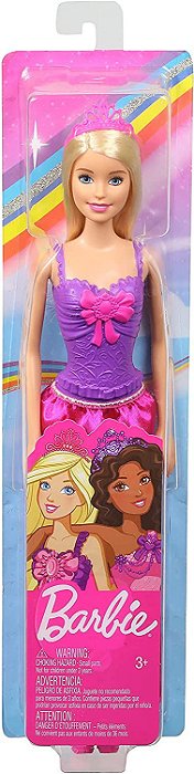 Boneca Barbie Fashion And Beauty Loira Vestido Roxo - Mattel - A