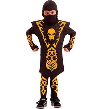 Fantasia Ninja Amarelo - Fantasy - Tam. P