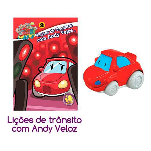 Carrinho + Livro Primeiras Histórias Lições de Trânsito com Andy Veloz - Dican