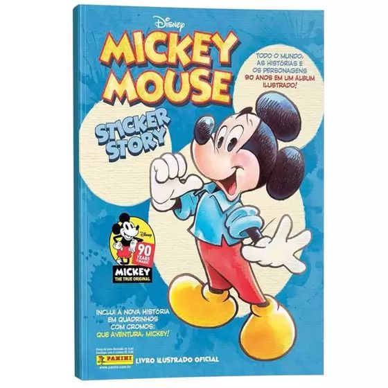 Livro Ilustrado Oficial Mickey 90 anos - Capa Cartão - Disney