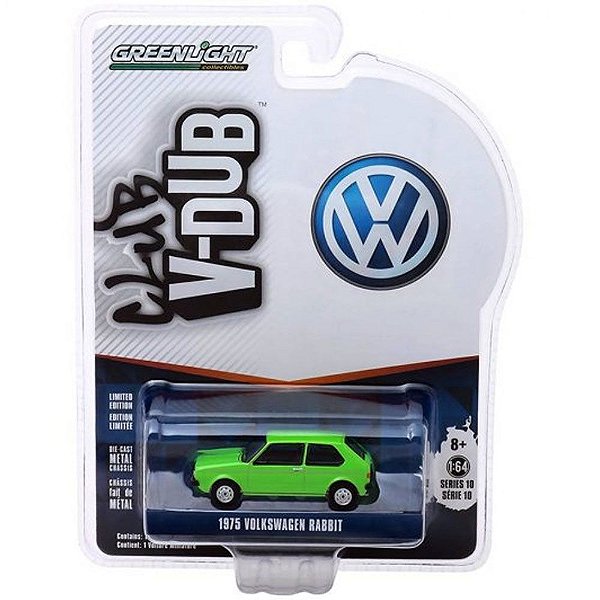 Carro Greenlight V-dub Volkswagen Rabbit Escala 1/64 29980-d