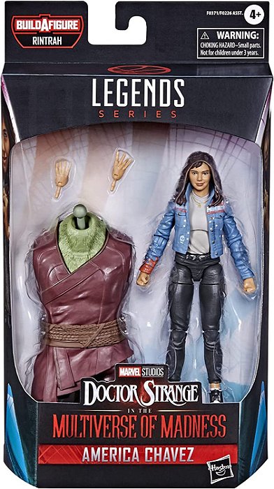 Boneco Marvel Legends Doutor Estranho Multiverse of Madness, Figura 15 cm - America Chavez - F0371 - Hasbro