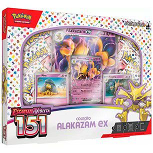 Pokémon Box Coleção Especial Escarlate e Violeta 151 Alakazam EX Copag