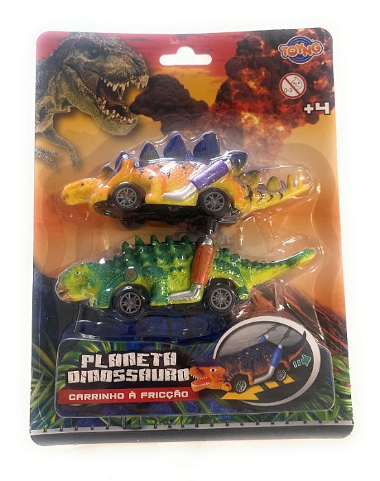 Carrinho Dinossauro de Fricção - Estogassauro e Anquilossauro