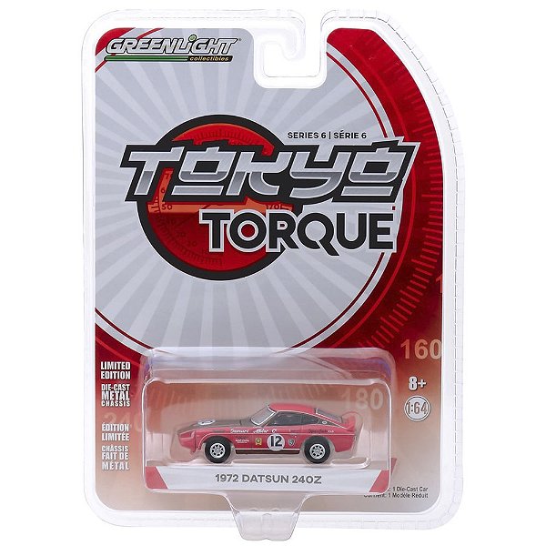 Miniatura Carro Datsun 240Z #12 (1972) Tokyo Torque - Série 6 - 1:64 - Greenlight