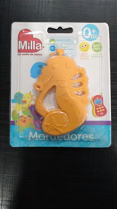 Mordedor Amigos do Oceano Cavalo Marinho Amarelo - Milla