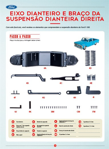 Fascículo Nº 04 Pick Up Ford F100 Escala 1:8 Salvat