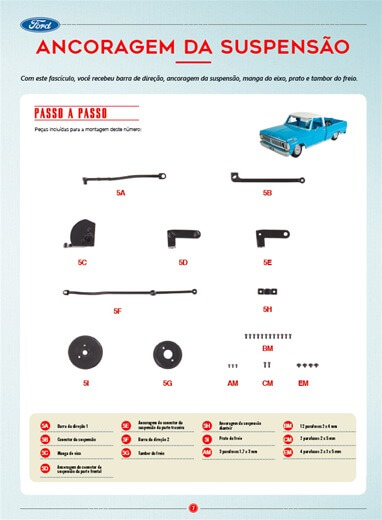 Fascículo Nº 05 Pick Up Ford F100 Escala 1:8 Salvat