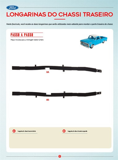 Fascículo Nº 08 Pick Up Ford F100 Escala 1:8 Salvat
