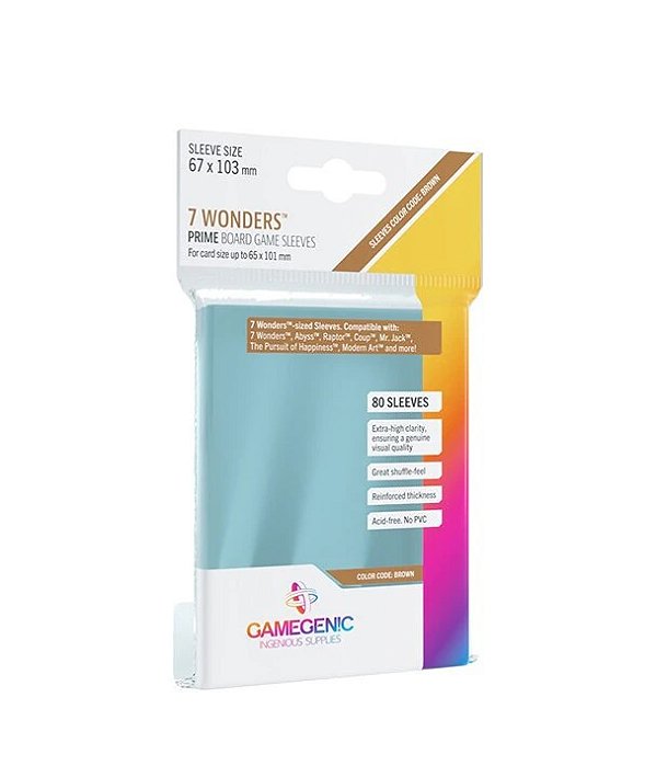 Sleeves 7 Wonders Gamegenic Prime
