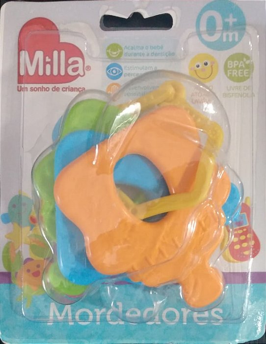 Mordedor Conjunto Mamadeiras Amarelo - Milla