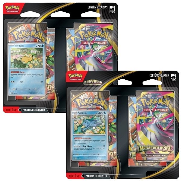 Pokémon : Blister Quádruplo Mega Evolução (Psyduck, Golduck)