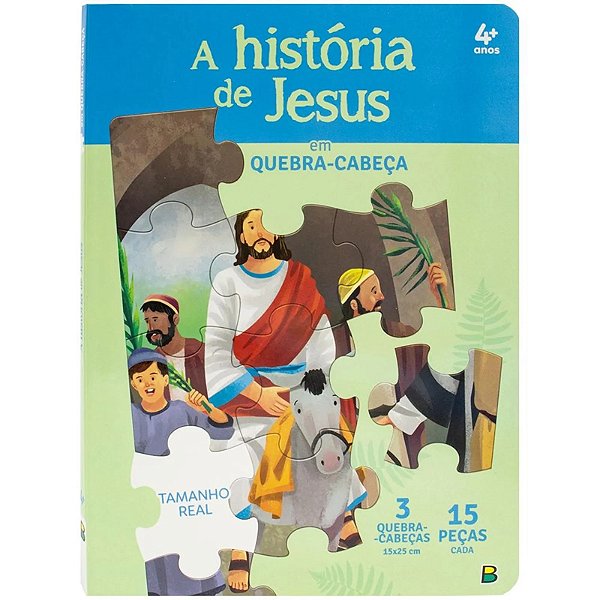 Livrinho Aventuras Bíblicas: A História de Jesus em quebra-cabeça