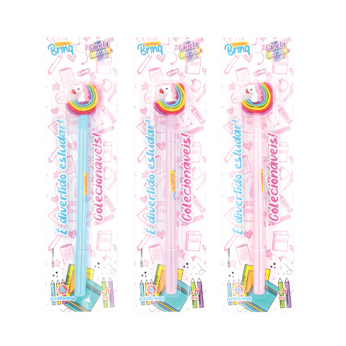 Caneta Esferográfica Divertida Unicórnio