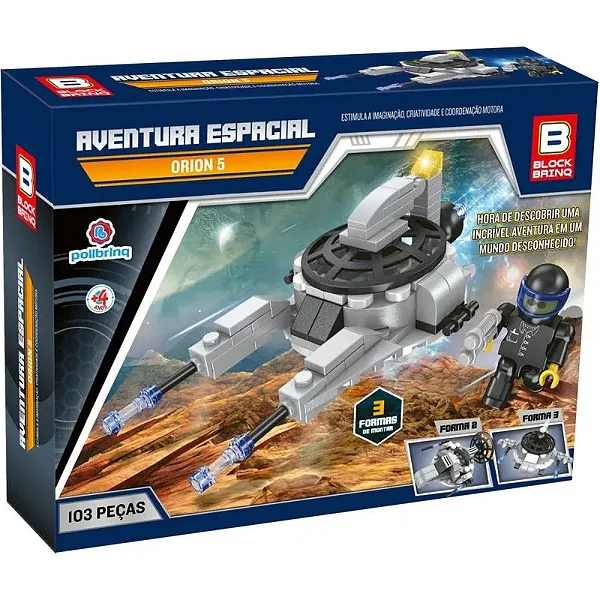Blocos De Montar Aventura Espacial Orion 5 Polibrinq