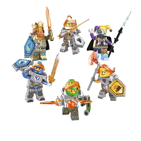 Boneco Sortido e Unitário Block Heroes Missão Medieval Polibrinq